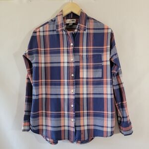 OLD NAVY Women's SP Boyfriend Shirt Flannel Evermore Taylor Swift Style Plaid